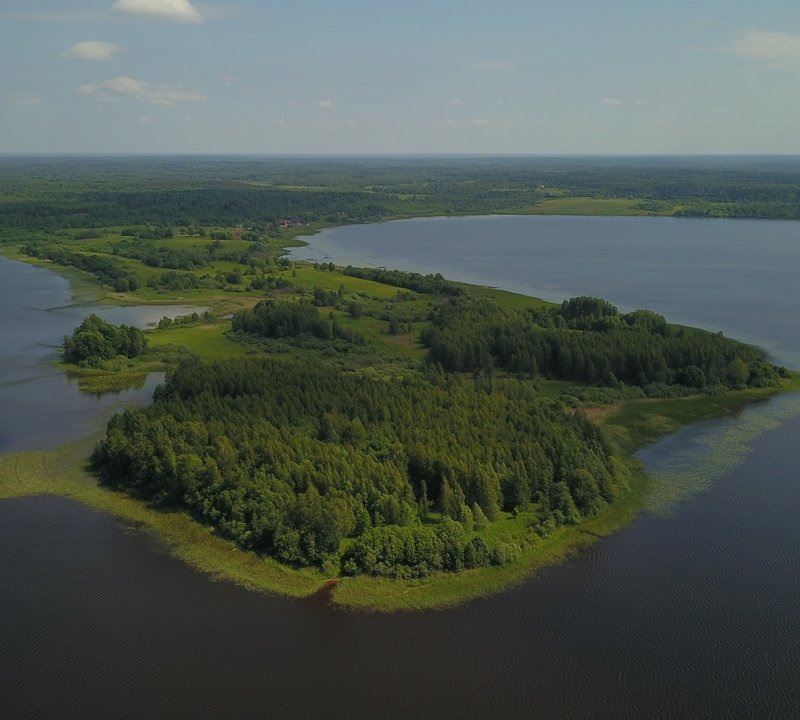 Озеро Вережунь. Купить полуостров на озере  деревня Вережуни Западнодвинский район